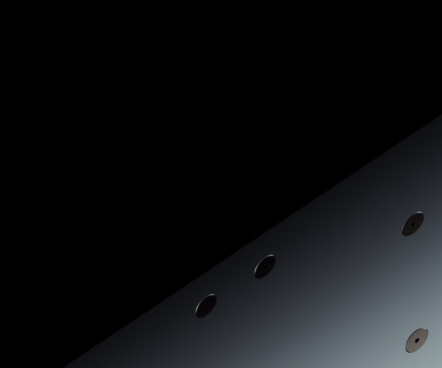 Close-up of compute sled metal exterior